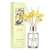 COCODOR ココドール フラワーディフューザー レモンユーカリ(Lemon & Eucalyptus) 100ml リードディフューザー スティック付き ルームフレグランス 芳香剤 部屋用 ギフトプレゼント