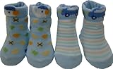 ベビーストーリー 新生児ソックス2足組 ゾウ&車 7cm ~ 9cm 6005