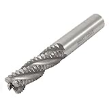 uxcell ラフィングエンドミル エンドカッター 産業用フライス　アプリケーション　シルバー