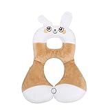 旅行やベビーカーのための漫画の動物の形の赤ちゃん幼児のカーシート枕ヘッドレスト幼児ソフト頭頸部サポート - うさぎ