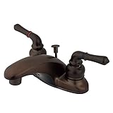 Kingston Brass KB625 Magellan 4-Inch Centerset Lavatory Faucet with Lever Handle, Oil Rubbed Bronze 