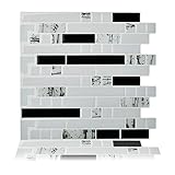 cocotik 10.5 " x10 "キッチンBacksplashes Stiker Peel and Stickビニール壁Covering、4のパック