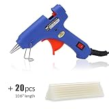 Aonokoy Mini Hot Glue Gun with 20 pcs Melt Glue Sticks Kit Flexible Trigger Temperature Melting for 