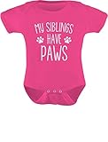 TeeStars – My Siblings Have Paws Funny一体型幼児ベビーボディスーツ