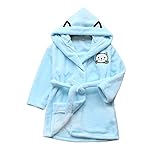 幼児ユニセックスベビーローブフード付き子供ボーイズガールズフリースバスローブとタオル カラー: ブルー