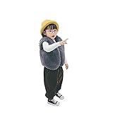 Pojour ベビー服 女の子コート 可愛いフワフワベストコート 子供服 防寒服 冬 レジャコート おしゃれ 暖かい 厚手 ベビールームウェア 普段着 カジュアル 保温 防寒対策