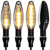 evermotor バイク ウインカー 流れるウインカー led ウインカー バイク E32認証 12V 汎用 防水 アンバー 高輝度 4個セット