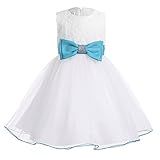 (アイム)iiniim　ベビー　レース　チュチュ　ワンピース　蝶結び　フォーマル　ドレス　ふわふわ　プリンセス 青い 60