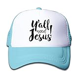 キッズ メッシュキャップ 通気性 大人気 ヒップホップ キャップ イエス イエス おしゃれ 帽子 カジュアル ストーリート系ライトブルー プリント付き 無地