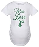 マタニティWee Lass Cute Funny Irish Baby Girl妊娠発表Tシャツ US サイズ: XL カラー: ホワイト