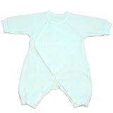 シンク・ビー キャラメル ニューカバーオール 水玉&動物プリント 70cm ブルー スムース 25-10154