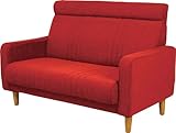 東谷 AZUMAYA マリック ソファ 2人掛 レッド YMS-840RD