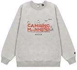 [ナンガ] エコハイブリッド キャンピングマナーズ ペグアンドロープ スウェット シャツ (NW2411-1F702-A) メンズ L Lグレー