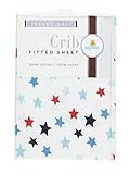 Big Oshi Fitted Crib Sheet - white/blue, one size by Big Oshi