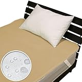 メーカー直販 タオル地 防水シーツ（おねしょ・介護用シーツ） シングル100×205cm（ゴム付） (ブラウン)