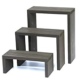 Welcome wood ウッドステージ45型　3段タイプ　  色はUB　アンバーブラウン　　【完成品】　組み立てる必要なし！！　個別に移動できるのでとっても便利！！