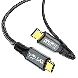 Type-C ケーブル 1.5M USB-C to USB-C 超高速充電 【PD対応 100W急速充電/ USB 3.2 Gen2*2標準 20Gbpsデータ転送】8K/60Hz映像出力 超高耐久 ナイロン編み iPhone15/ MacBook Pro/iPad Pro/Xperia/AQUOS等タイプC対応 (1.5m)