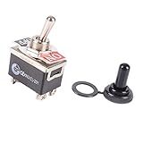 Fenteer 12V　車用　ダッシュライト　フリック　トグルスイッチ　切り替えスイッチ　オン/オフ　DPST　2位置　ノブカバー