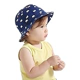 赤ちゃん帽子 藍 広いバイザー 秋季単品 日よけ 保温 風邪対策 コットン製 実用 おしゃれ