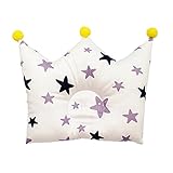 ベビー まくら 王冠 新生児 赤ちゃん 枕 ドーナツ 絶壁防止 頭の形 向き癖 出産 祝い ギフト プレゼント Baby Pillow (30×25, 白/星型)
