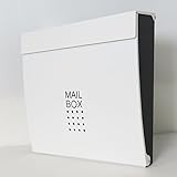 郵便ポスト郵便受け北欧風大型 壁掛け鍵付きマグネット付白色ポスト新pm171
