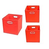 Modern Littles Organization Bundle-3 Storage Bins, Bold Red by Modern Littles [並行輸入品]