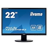 iiyama モニター ディスプレイ X2283HS-B3 (21.5インチ/フルHD/VA/DisplayPort,HDMI,D-sub/3年保証)