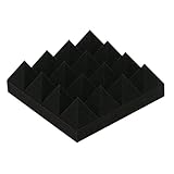 inkach Soundproofing Acoustic Studioパネルサウンド停止吸収スポンジ壁ステッカー One Size ブラック