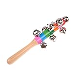 Domybest　子供おもちゃ　ガラガラ　ハンドベル　ラトル　カラフル　知育 音楽おもちゃ　手を振る楽器玩具　聴覚　視覚刺激　2色 (A)