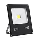 GLW 30W LED 投光器 12V 3000-3500K ブラックケース 防水仕様 投光機 フラッドライト 看板灯 作業灯 省エネ