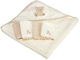 Spasilk 100% Cotton Hooded Terry Bath Towel with 4 Washcloths, Beige by Spasilk [並行輸入品]