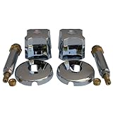 LASCO Kohler Shorehamタブとシャワートリムキットを茎ハンドル、フランジ、乳首、クロム 2 Valve 01-9443 1