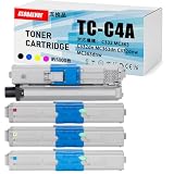 【Amazon.co.jp限定】 OKI用 TC-C4AK2 互換トナーカートリッジ 4色セット (TC-C4AK2/TC-C4AC2/TC-C4AM2/TC-C4AY2)大容量 ICチップ搭載 印刷可能枚数：約5000枚（A4用紙5％印字率） 対応機種：C332 MC363 C332dn MC363dn C332dnw MC363dnw 【GLOBALVUE】