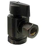 LASCO 06-9201OB Angle Stop, Quarter Turn, 1/2-Inch Female Iron Pipe X 3/8-Inch Od Compression, Dark 