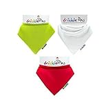 Dribble Ons Christmas Bandana Bib - Red, Green & White - ** ** (Gift Wrap Available) by DribbleOns