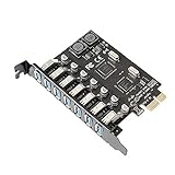 Cablecc7ポートPCI-E-USB3.0 HUB PCIExpress拡張カードアダプター5Gbpsマザーボード用