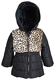 ロンドンフォグベビー女の子" Leopard胸" Insulated Jacket カラー: ブラック