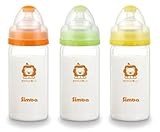 Simba 6 oz Ultra Light Glass Bottle (Wide Neck, Set of 3) by Simba
