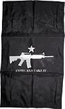 12X18 Black Texas M4 Come & Take It Double Sided Polyester Sleeve Garden Flag [並行輸入品]