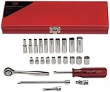 Wright Tool 223 1/4" Drive 6 Point Standard and Deep Socket Set (23-Piece) [並行輸入品]