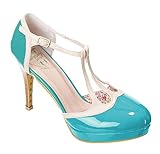 Banned Apparel - Mint MaryJane Floral Pump 5