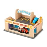 Service Station Parking Garage: Trucks, Trains & Vehicles - Wooden Vehicles