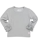 Ruffle Butts【ラッフルバッツ】Gray　Ruffled Long Sleeve Layering(12カ月～18カ月) [RB0655-12-18]