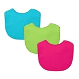 グリーンスプラウツ green sprouts スタイ よだれかけ 防水 オーガニックコットン マジックテープドライビブ stay-dry bibs 3枚セット 3-12ヶ月 Fuchsia set
