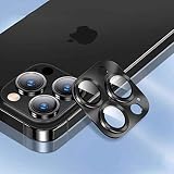 【2枚セット】対応 iPhone14 Pro/iPhone 14ProMax カメラフィルム iPhone14Pro カメラ保護フィルム 金属 ケース 露出オーバー防止 アルミ合金＋強化ガラス製 iphone14プロ レンズ保護フィルム 指紋防止 自動吸着 耐衝撃 高透過率 貼り付け簡単（ブラック）