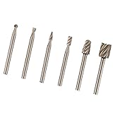 Fenteer 6本　研削ビット　フライス加工 ドリル　 HSS高速度鋼　3mmシャンク　ルーター　回転ツール