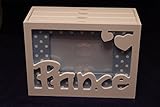 Lesser and Pavey - Little Treats Prince Wooden Photo Storage Box with Cut out Letters (Blue) by Less