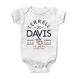 500レベルのTerrell Davis Infant & Baby Onesieロンパース – Vintage Denver Footballファンギア&スポーツアパレル – Terrell Dav