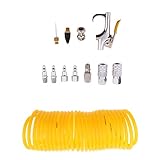 monkeyjack 1 / 4 "空圧エアツールアクセサリーキットwith Recoilホースブローガンチャッククイックカプラ