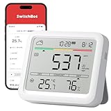 SwitchBot CO2センサー 二酸化炭素濃度計 温湿度計 デジタル 大画面 高精度アラーム